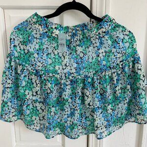 NEW Floral Ruffle Mini Skirt – Size XS Petite